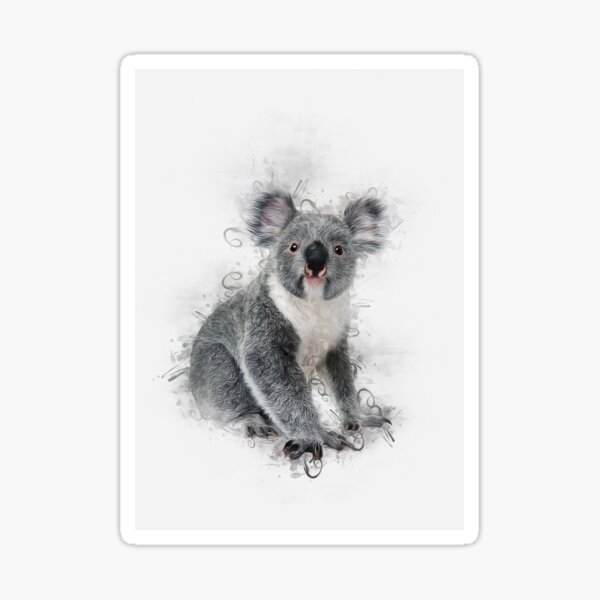 Koala Bear Art Sticker