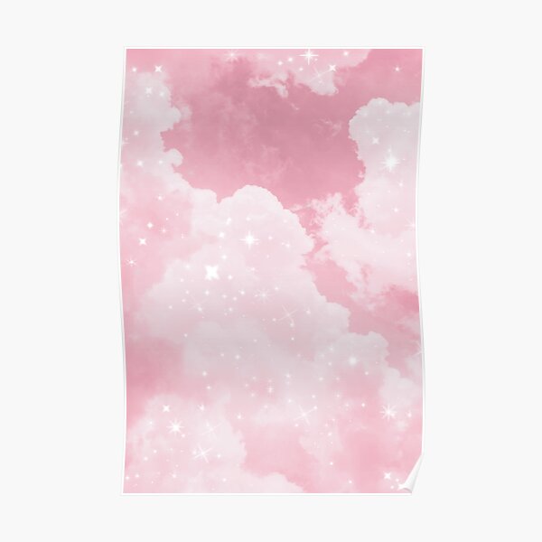 Pink Clouds Sparkling Poster