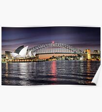 Sydney Icons at Sunset Poster