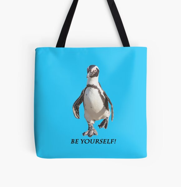 Pinguin be yourself Geschenkidee Foto Allover-Print Tote Bag