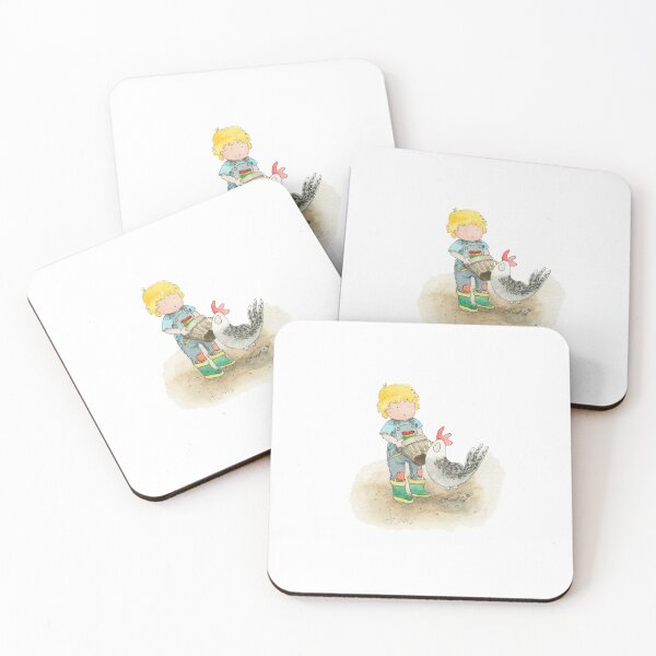 Item preview, Boy with a hen designed and sold by alisonsadler.