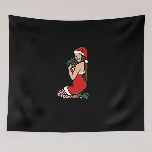 Aperçu de l'œuvre Christmas Pinup Girl créée et vendue par FrictionMaxxing.