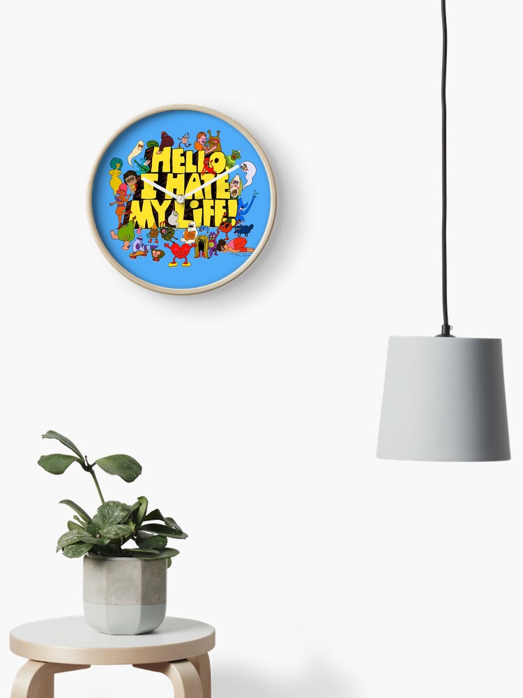 Thumbnail 2 of 4, Clock, Hello, I hate my life! designed and sold by ambermccall.