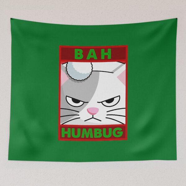 Item preview, Bah Humbug Grouchy Cat for Christmas designed and sold by danielliamgill.