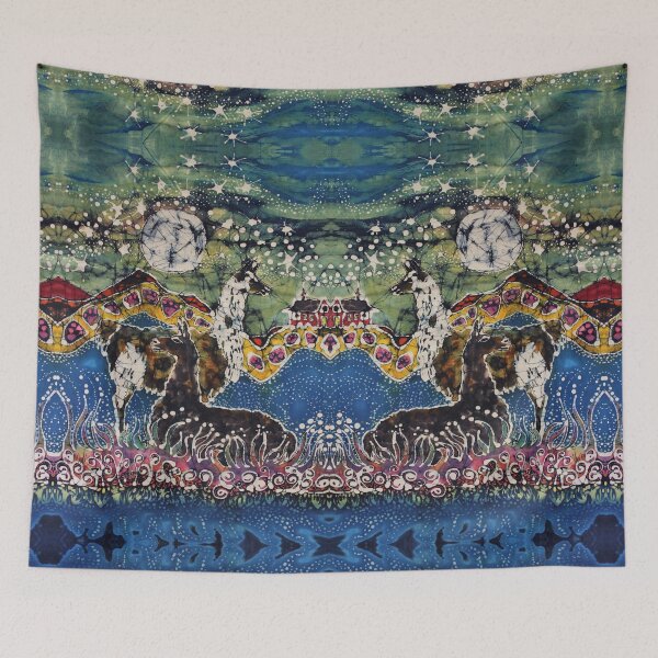 Item preview, Hills Alive with Llamas designed and sold by AmityFarmBatik.