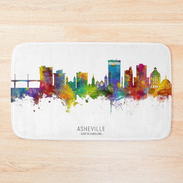 Item preview, Asheville North Carolina Skyline designed and sold by ArtPrints.