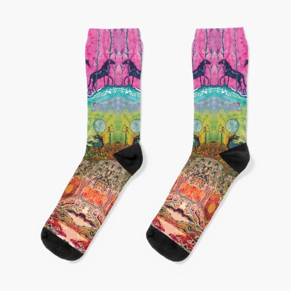 Horses in the Moon Socks