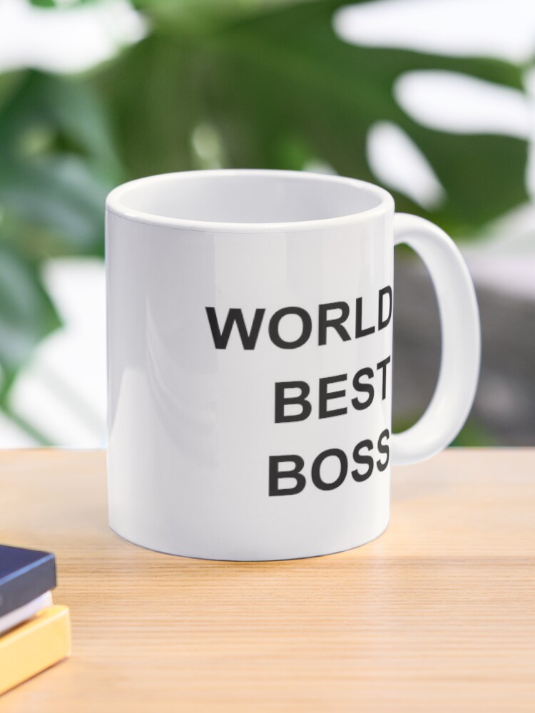 Coffee Mug, Worlds Best Boss The Office Dunder Mifflin designed and sold by skr0201