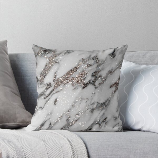 Item preview, Classic White Marble Silver Glam #1 (Photo of Glitter Only - Not Reflective) designed and sold by Anita's & Bella's Art.
