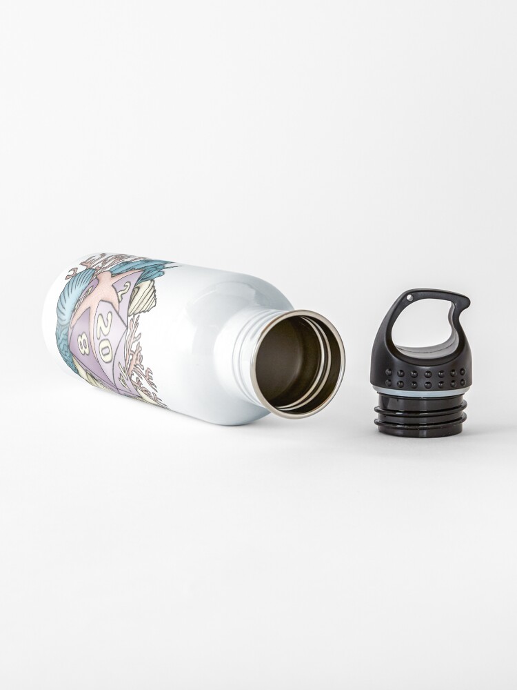 Alternate view of Mermaid D20 Tabletop RPG Gaming Dice Water Bottle