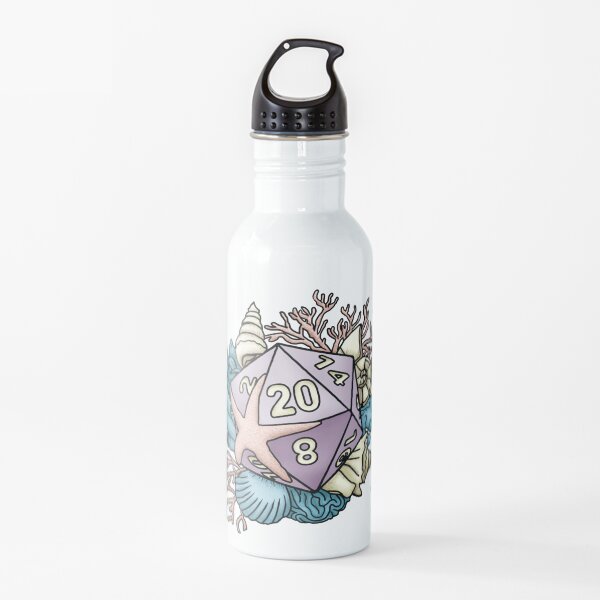 Mermaid D20 Tabletop RPG Gaming Dice Water Bottle