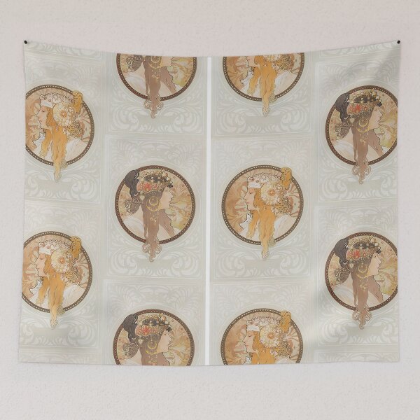 Item preview, Byzantine Heads Art nouveau woman vintage art - Alphonse Mucha designed and sold by Vintage Designs +.