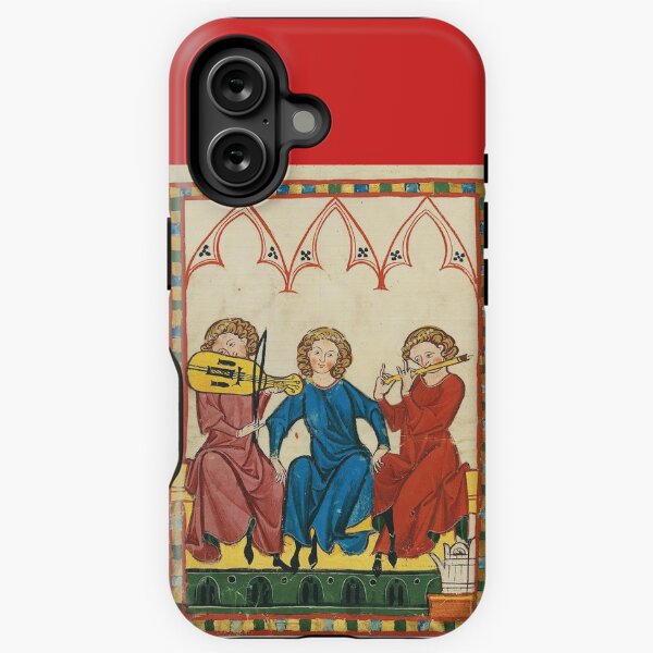 Item preview, MEDIEVAL MUSIC AND MUSICIANS ,ANTIQUE MINIATURE WITH WILD ROSES designed and sold by BulganLumini.