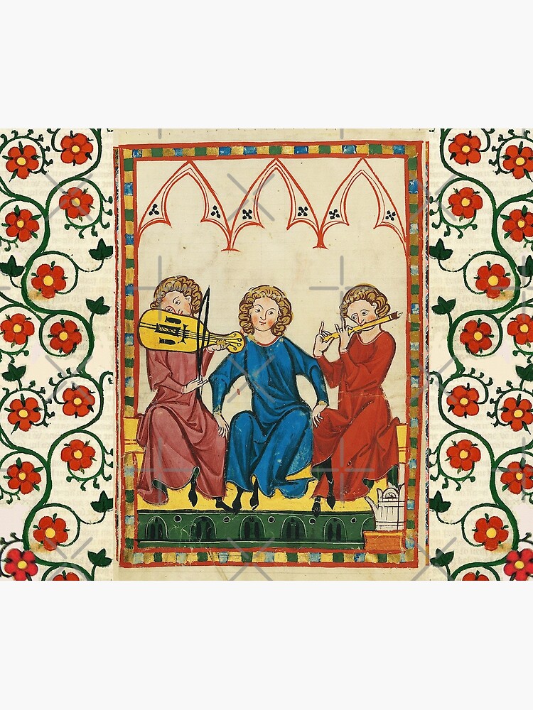 アート・デザイン・音楽 MEDIEVAL &RENAISSANCE MINIATURE PAINTING Silly Medieval Unicorn Art Print, Renaissance Unicorn Art