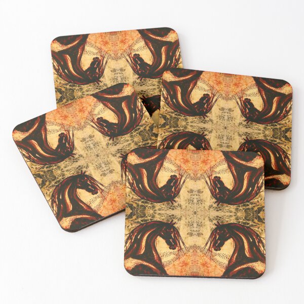 Item preview, Horse Through Web of Fire designed and sold by AmityFarmBatik.