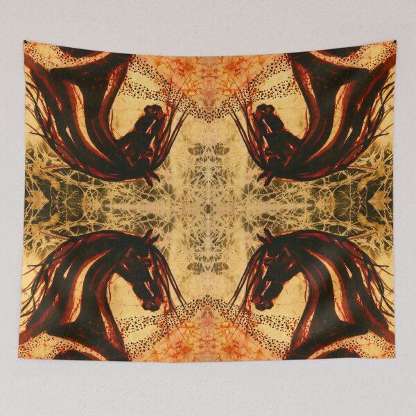 Item preview, Horse Through Web of Fire designed and sold by AmityFarmBatik.