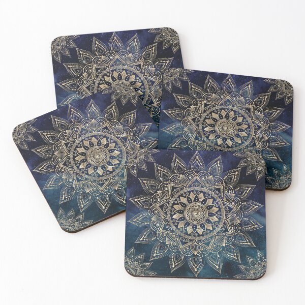 Item preview, Elegant Gold Mandala Blue Galaxy designed and sold by InovArtS.