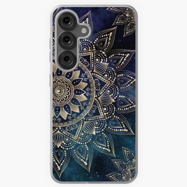 Aperçu de l'œuvre Élégant Mandala Or Galaxie Bleue créée et vendue par InovArtS.