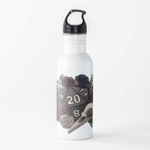 Necromancer D20 Tabletop RPG Gaming Dice Water Bottle