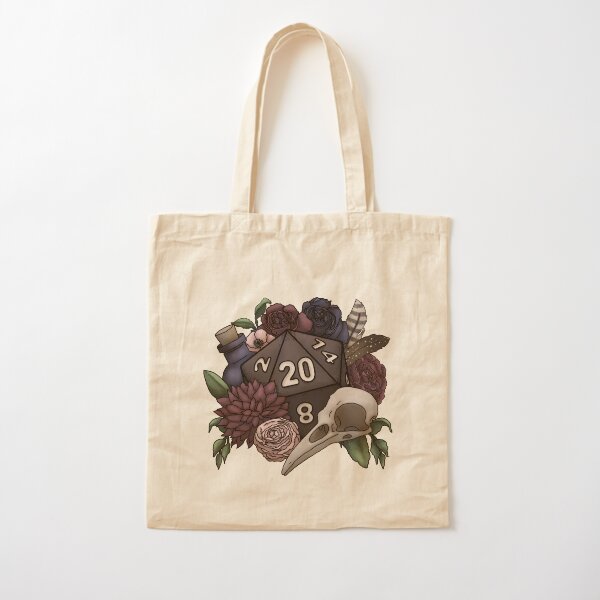 rodeado de florales oscuros Bolsa de algodón