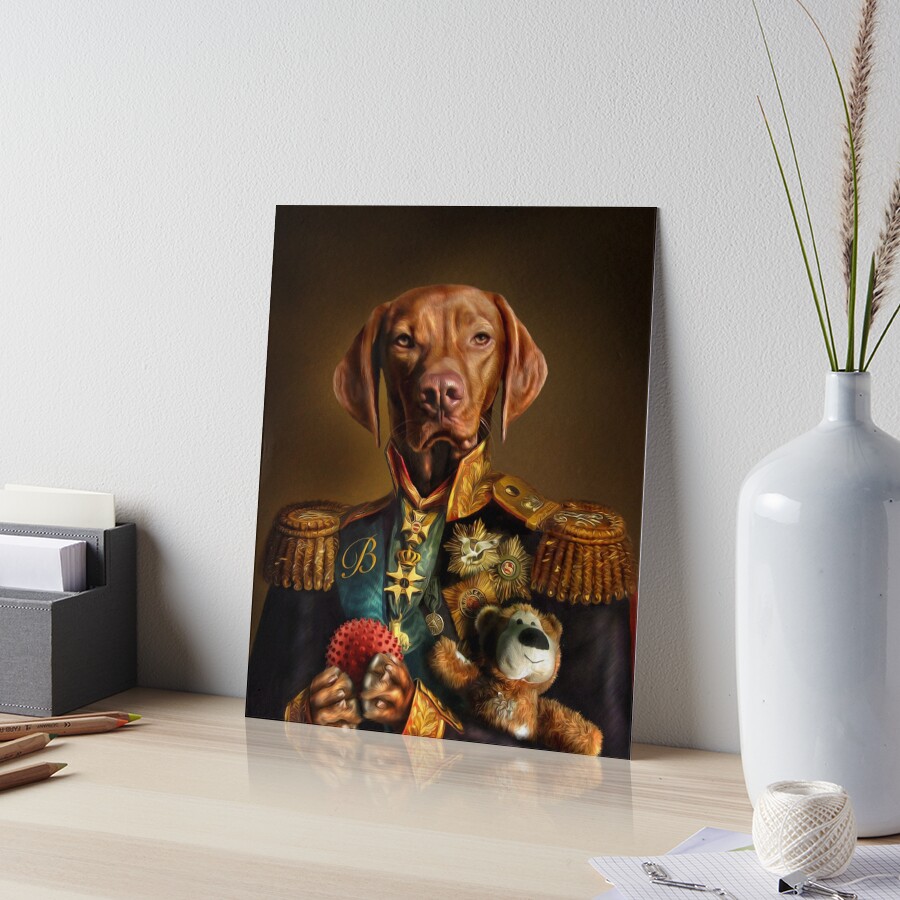 Bertie the Hungarian Vizsla - Dog Portrait Art Board Print