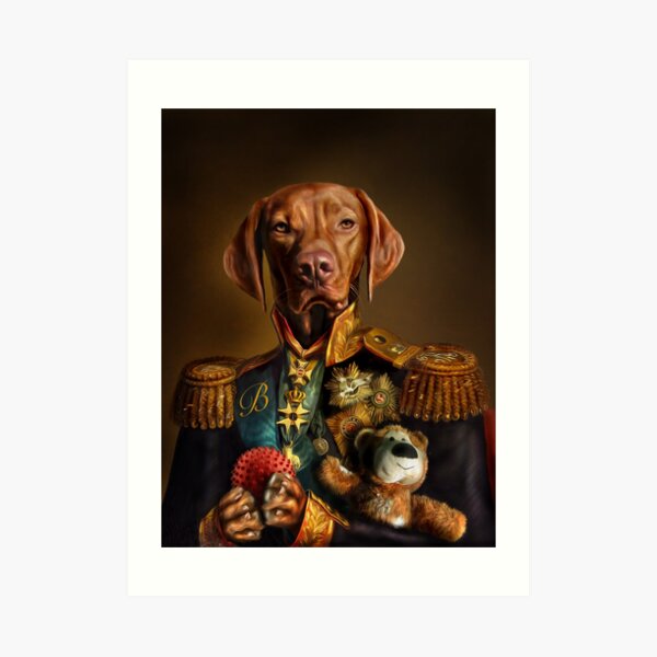 Bertie the Hungarian Vizsla - Dog Portrait Art Print