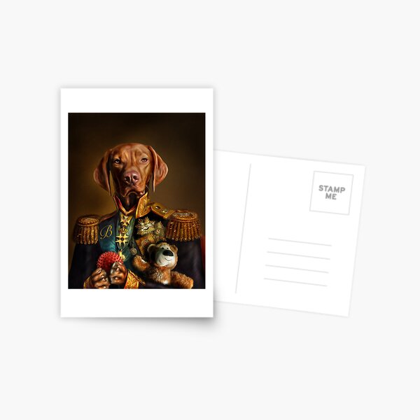 Bertie the Hungarian Vizsla - Dog Portrait Postcard