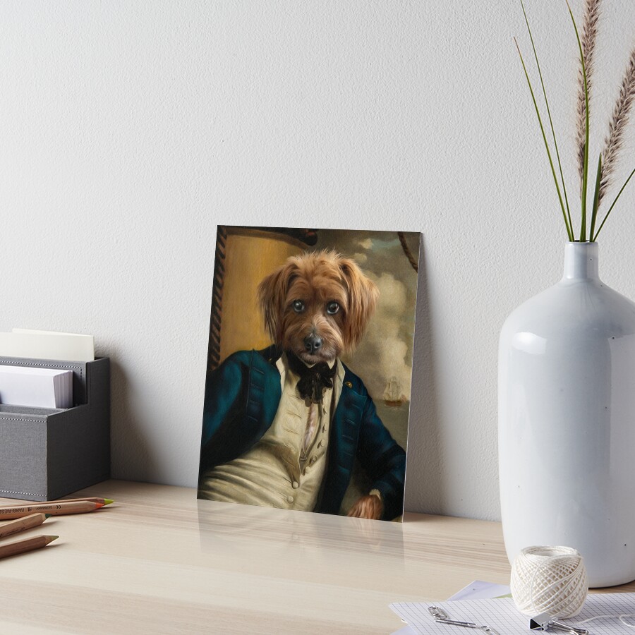 Dog Portrait - Franklin Art Board Print