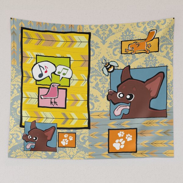 Item preview, Chihuahua - Short Hair - Chocolate (Collage) designed and sold by TheChicken.