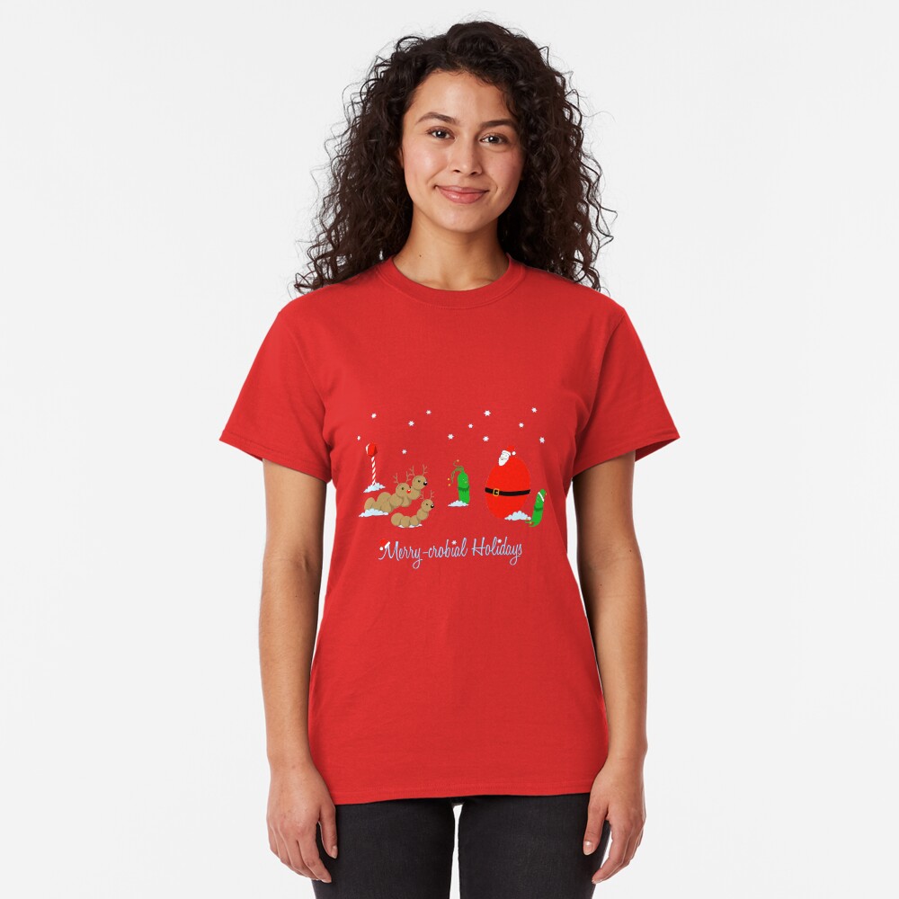 Merry-crobial Holiday Greetings Classic T-Shirt