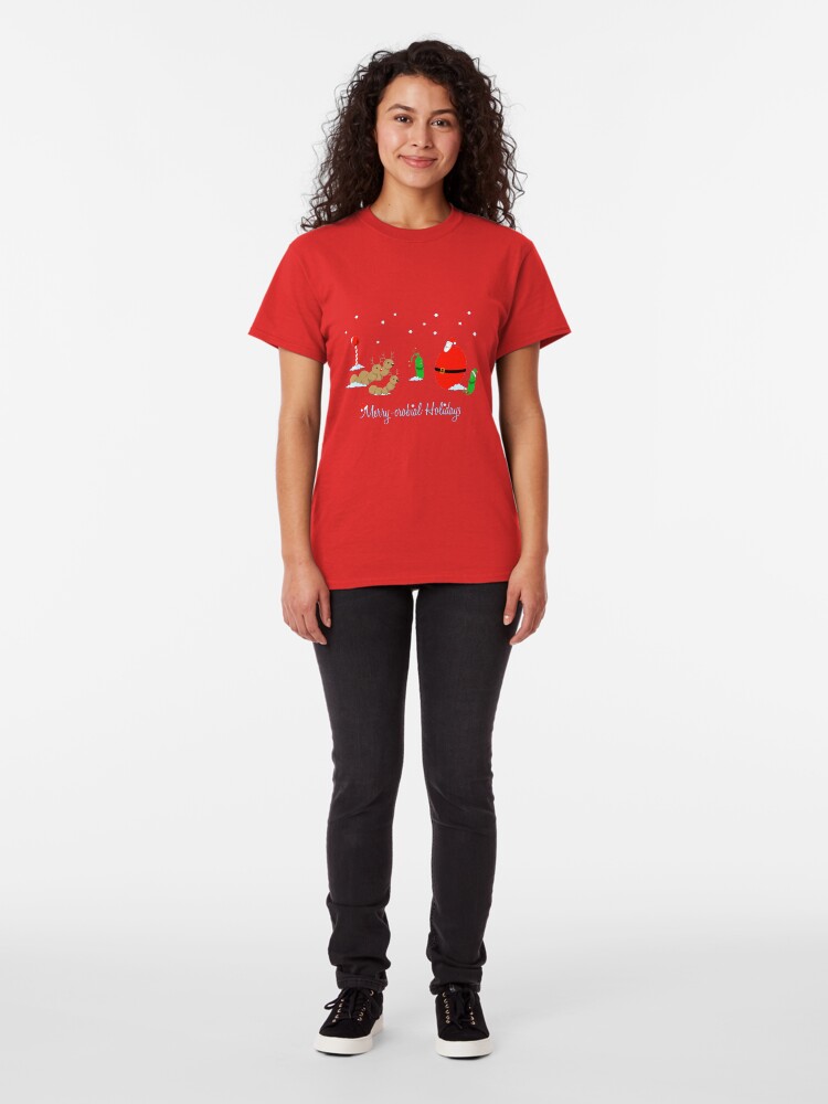 Alternate view of Merry-crobial Holiday Greetings Classic T-Shirt