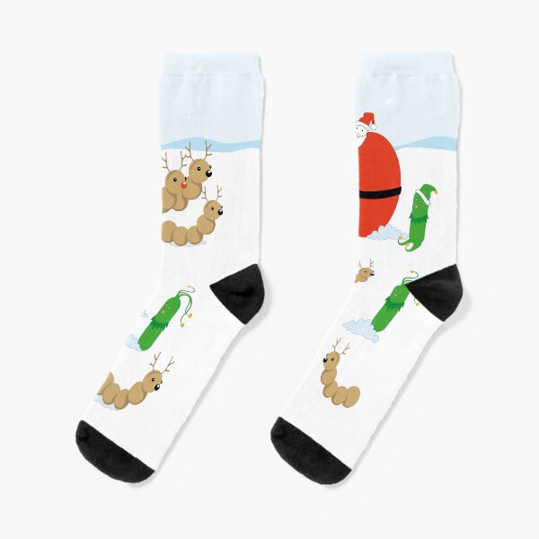Merry-crobial Holiday Greetings Socks