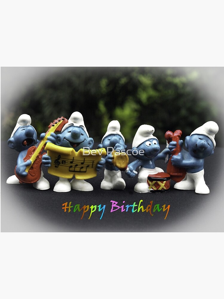 Carte De Vœux Les Musiciens Minuscules Joyeux Anniversaire Par Bevvie Redbubble