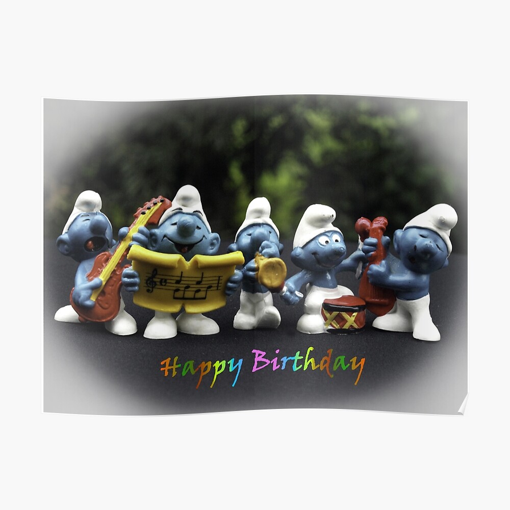 Carte De Vœux Les Musiciens Minuscules Joyeux Anniversaire Par Bevvie Redbubble