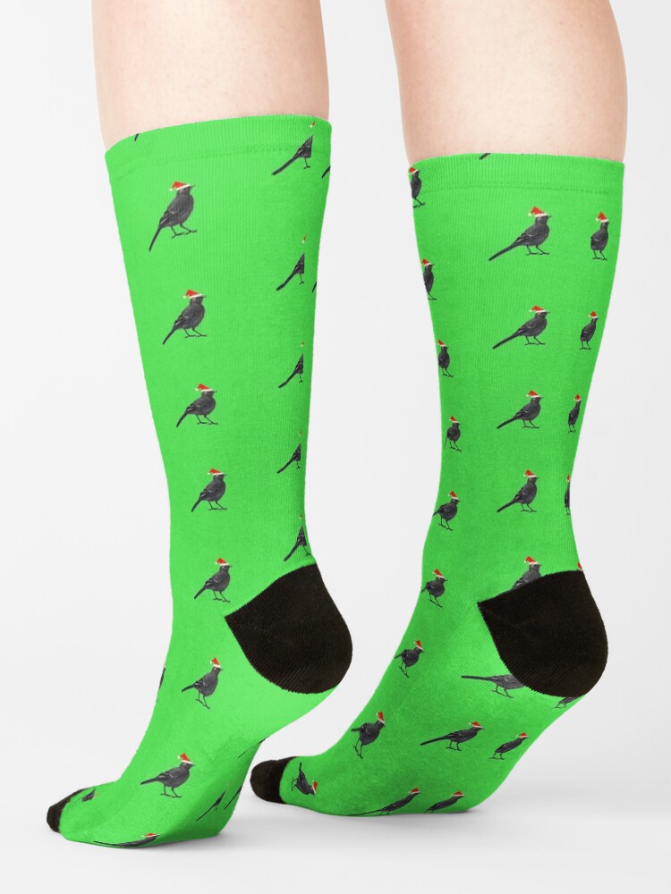 Alternate view of Black wagtails Christmas party Socks