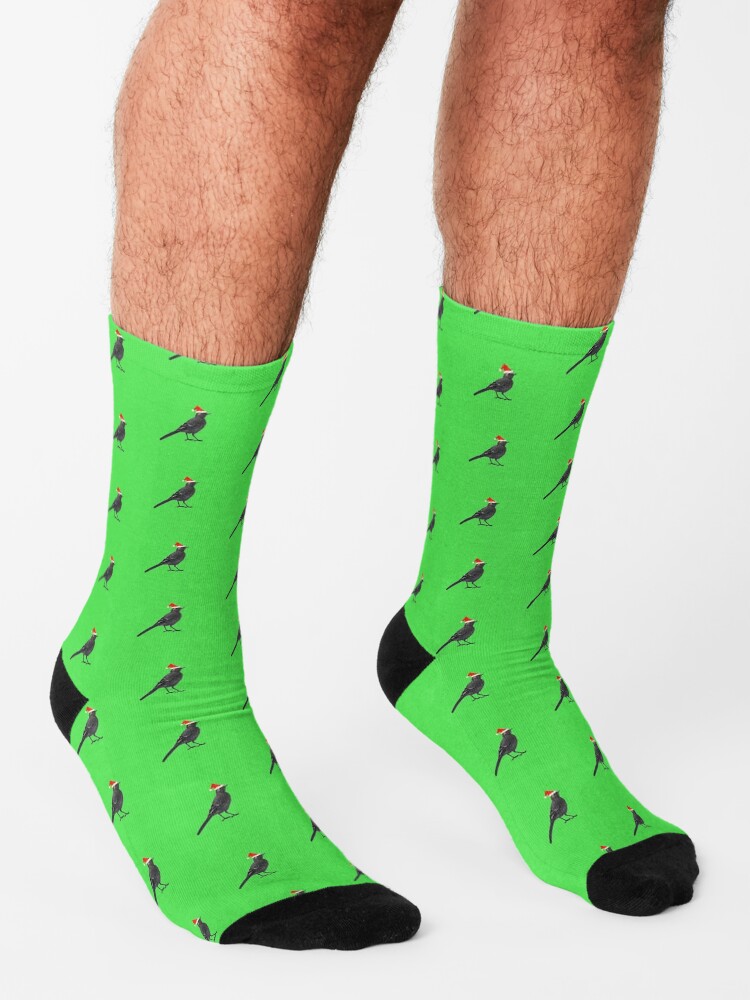 Alternate view of Black wagtails Christmas party Socks