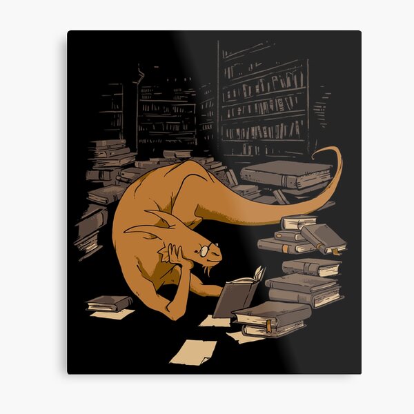 The Book Wyrm Metal Print