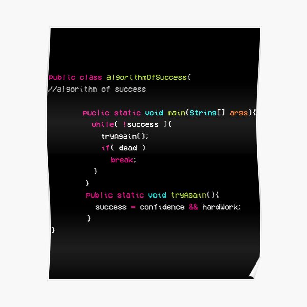 Algorithm Of Success Poster