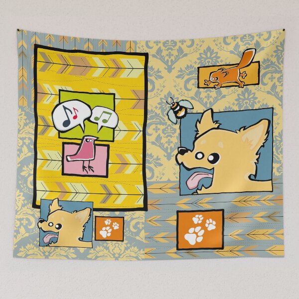 Item preview, Chihuahua - Long Hair - Cream (Collage) designed and sold by TheChicken.