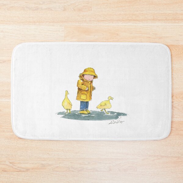 Item preview, Boy in a puddle with ducks designed and sold by alisonsadler.