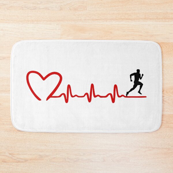 Item preview, Runner and ECG heartbeat, run designed and sold by claudiasartwork.