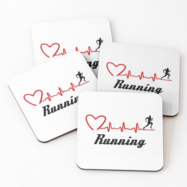 Item preview, Runner and ECG heartbeat, run designed and sold by claudiasartwork.