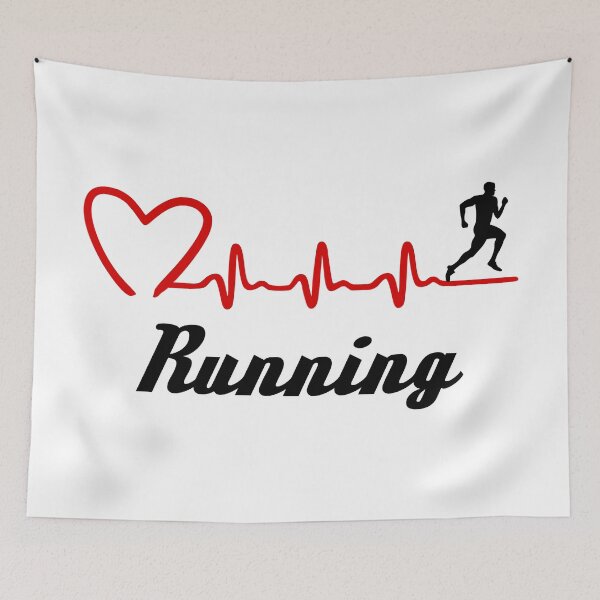 Item preview, Runner and ECG heartbeat, run designed and sold by claudiasartwork.