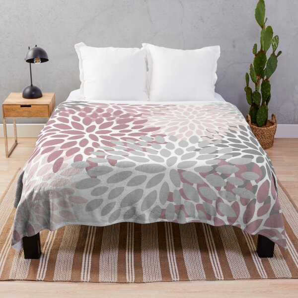 Item preview, Floral Pattern, Pink and Gray designed and sold by meggydesigns.