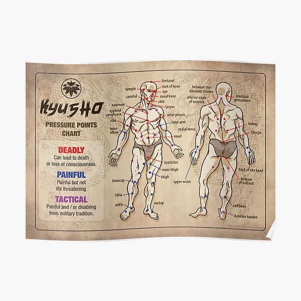 Kyusho Human Body Pressure Points Poster
