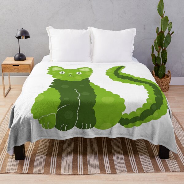 Item preview, Green fluffy cat designed and sold by chubbyberry.