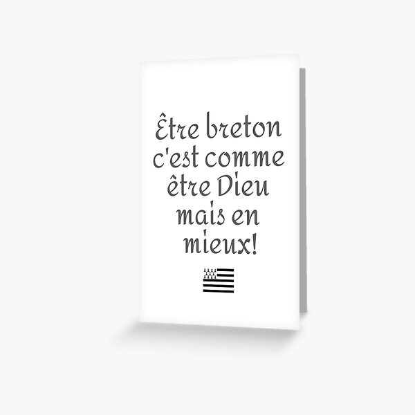 Breton sein ist wie ... Grußkarte
