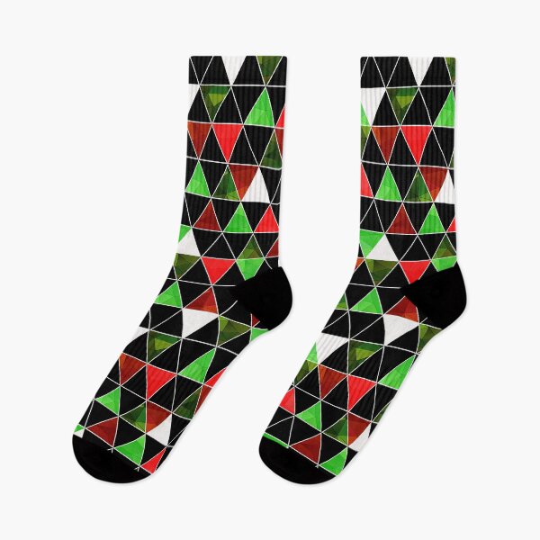 Item preview, Red, orange, green, black, white triangles. designed and sold by marinaklykva.