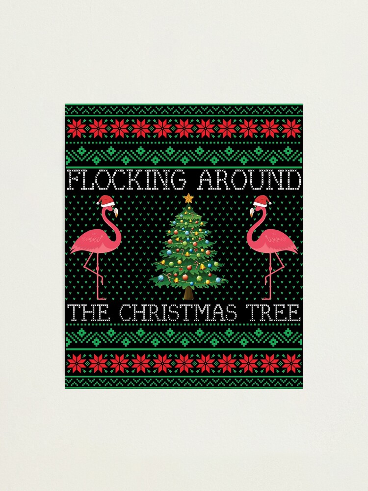 flamingo christmas sweater