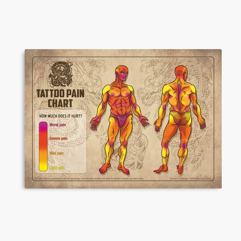 Tattoo Pain Chart for Men and Female and Their Factors